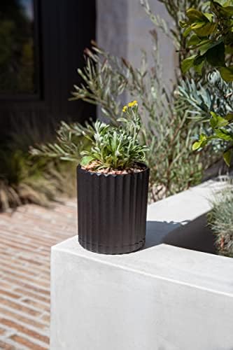 Veradek Demi Series Demi 6" Planter w/Tray - Black, 2 Pack - Image 4