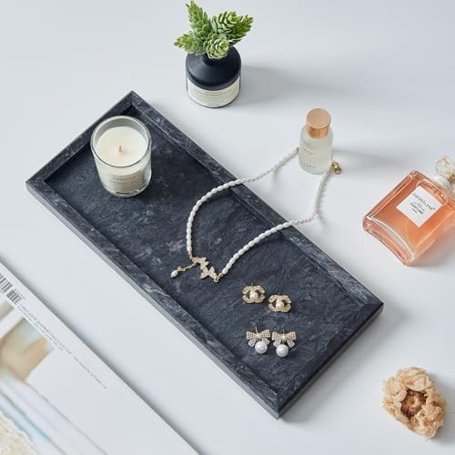 Natural Marble Vanity Tray, Stone Organizer for Bathroom & Kitchen - Image 6