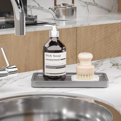 Weenson Bamboo Bathroom Vanity Tray, Decor, Silver, 7.9" x 4" x 0.8" - Image 5