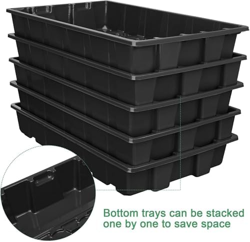 MIXC 10Pack Seed Starter Tray, 400Cell Mini Propagator Greenhouse Grow Kit - Image 4