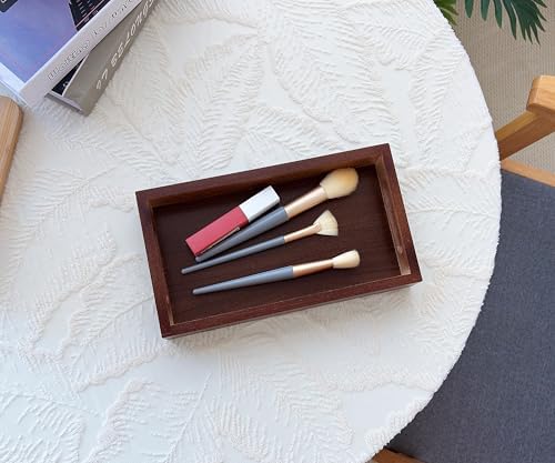 Small Rustic Serving Mini Tray with Handles - 9.8" Bamboo Tray - Image 5