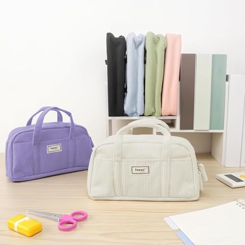 Sooez Large Pencil Case Pouch, Extra Big Pencil Bag with 5 Compartments - Image 6