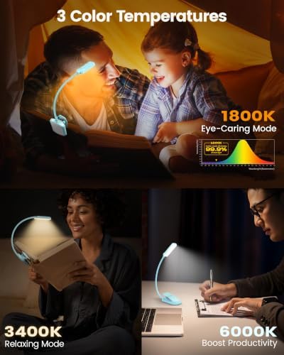 Glocusent 13 LED Book Lights for Reading at Night, Gifts for Book Lovers - Image 4