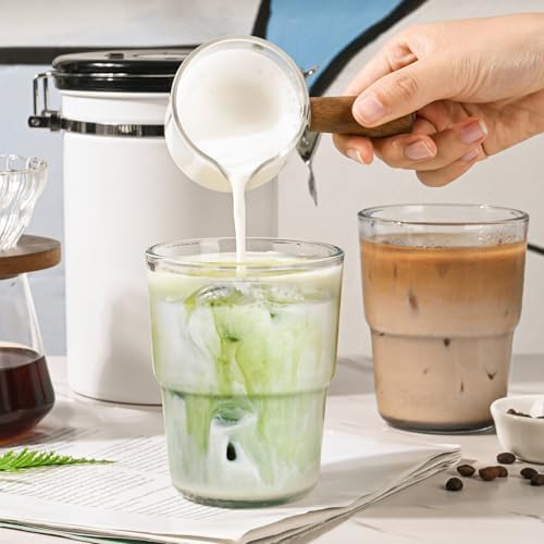 AUFXKOO13oz Glass Tumbler with Straw and Lid，2 Pack Iced Coffee Cups with lids Reusable,Glass to go Coffee Cup,Glass Cups with Lids for Drinking Matcha, Coffee, and Juice. - Image 6