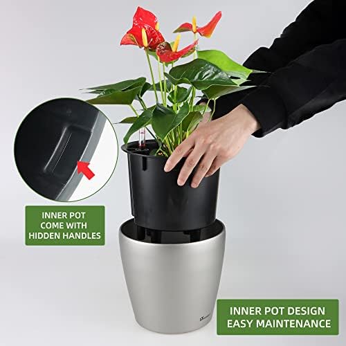 Dexceder 9x8 Self Watering Planter (Smoky Gray Matte) - Image 4