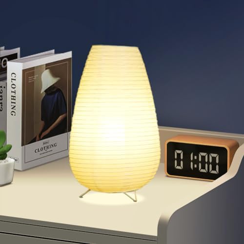 Small Table Lamp, Cute Paper Lamp, Ambient Lighting Lamp, Cozy Bedside Lamp, Minimalist Warm Glow Light for Bedroom Living Room Kids Room Dorm - Image 3
