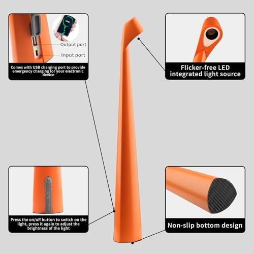 HAPYGI Cordless Rechargeable Reading Metal Table Lamp, 3-Level Brightness - Image 4