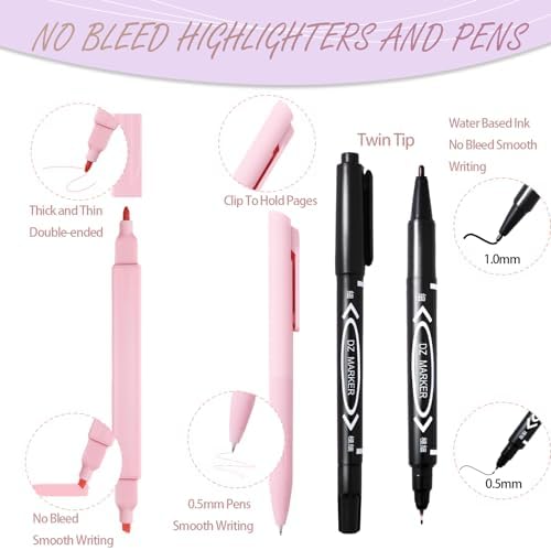 XKDOUS 44 Pcs Bible Study Supplies Journaling Kit, Bible Highlighters, Pale - Image 4