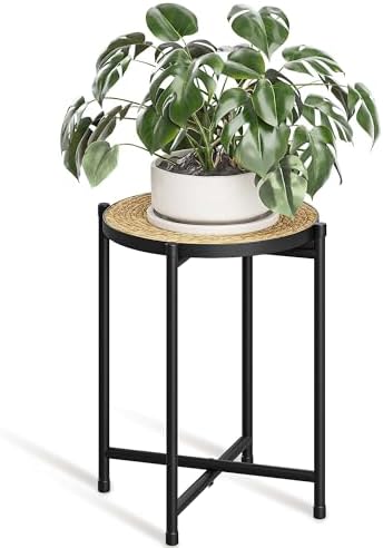 Bamworld Indoor Plant Stand Tall Plant Table Corner Plant Stool Boho Small Plant Holder Single Flower Stand for Large Plants Decor Pot Stand for Living Room Bedroom Balcony by Bamworld