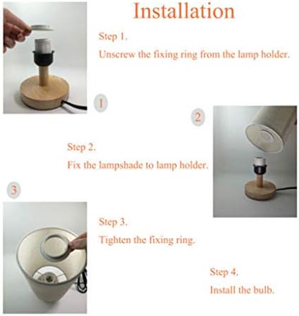 Desk Lamp Wooden Table Lamp 40W Ambient Night Light Minimalist Lamps for Nightstand Modern Aesthetic Bedside Lamps Night Stand Lamp Mood Lighting Home Bedroom Decor Cute Stuff (Beige) - Image 3