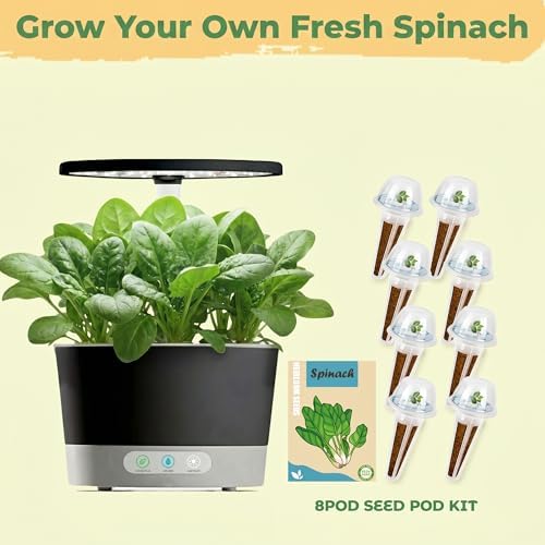 8-Pod Spinach Seed Pod Kit for Aerogarden, Includes Spinach Seeds - Universal Hydroponic Pods Indoor Gardening Supplies (8-Pod) - Image 3