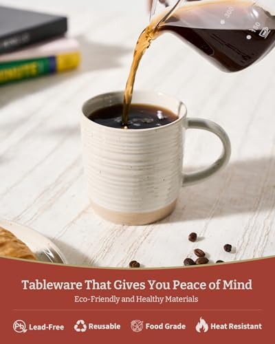 famiware Coffee Mugs Set of 4, 13 oz Mug Set, Ceramic Cup Set with Handle - Image 4