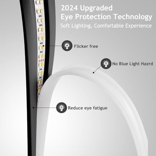 NUÜR Black Circle LED Table Lamp, 3 Color Temperatures, Dimmable - Image 5