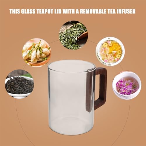 Glass Coffee Cup Heat Resistant Mug with Wooden Handle, for Hot Drinks - Image 7