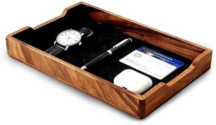 Walnut Desk Tray Organizer Drawer for Home Office, Desktop Accessories Wood Desk Organizer Tray for Keys, Pen, Watch by Unknown