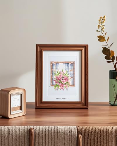 PeakLuv 12 Pcs Small Diamond Art Kits, Floral Window Mini Diamond Painting Kits for Adults, 5D DIY Square Drill Diamond Dots, Quickly Finishable Flowers Gem Art for Home Wall Desktop Decor, 6X7in - Image 5