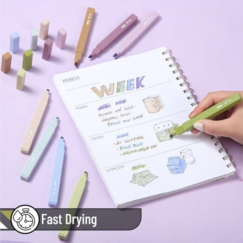 Mr. Pen- Aesthetic Highlighters No Bleed, 8 Pack, Assorted Colors | Chisel Tip, Cute Highlighters Assorted Colors for Journaling, Highlighting, Underlining, Fast Dry, Back to School Supplies - Image 3