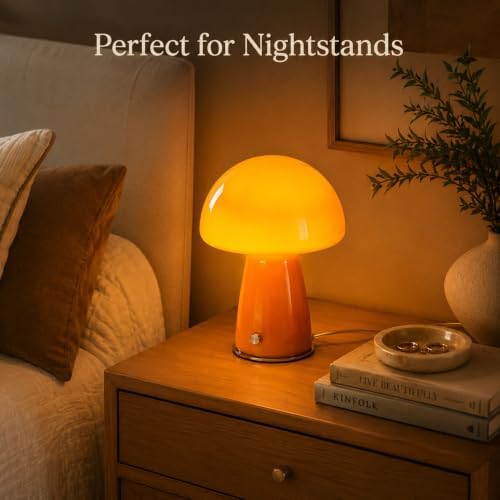 Orange Mushroom Table Lamp,Warm Ambient Lighting,for Nightstand - Image 6