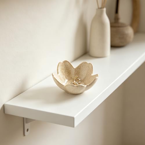 Floral Vanity Tray, Ceramic Jewelry Dish for Rings - Image 3