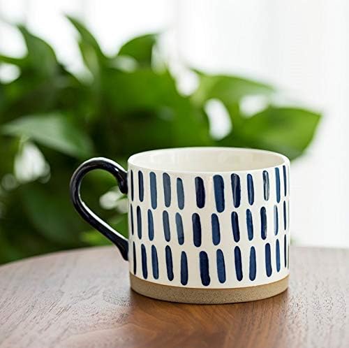 Koja Colorful Hand Painted Ceramic Mugs, 16 oz, Set of 4, Dishwasher Safe - Image 5