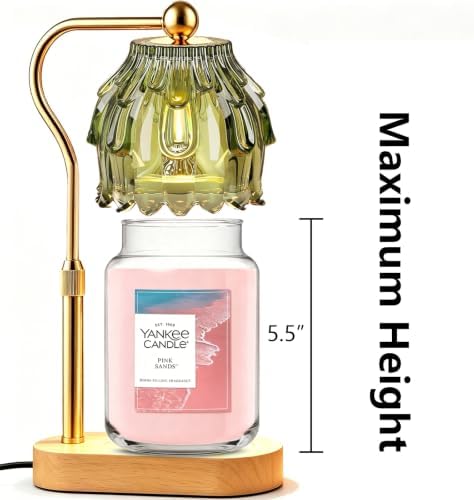 Height Adjustable Candle Warmer Lamp with Timer & Dimmable Home Decor - Image 2
