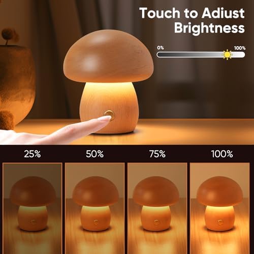 LONRISWAY Portable Cordless Rechargeable Battery Operated Lamp,Stepless Dimming, Small Table Lamp Portable Night Light, Dimmable Touch Control Warm LED Light for Bedroom, Nursery, Patio Decor - Image 3