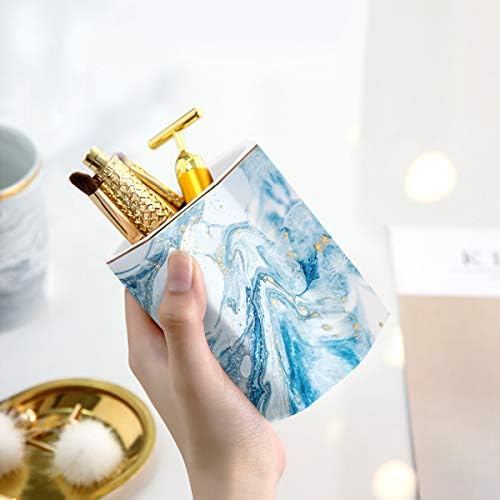 Pen Holder, Pencil Holder for Desk Marble Pattern Pencil Cup for Girls Kids Durable Ceramic Desk Organizer Makeup Brush Holder for Office, Classroom, Home, Blue Marble - Image 4