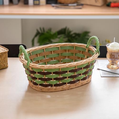 Kingwillow Oval Wicker Basket With Handle (Medium) - Image 3