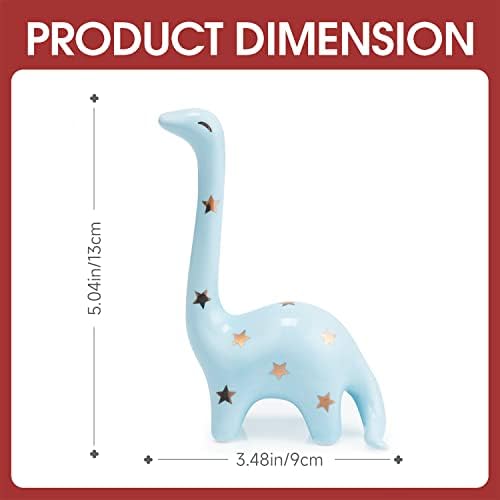 PUDDING CABIN Blue Dinosaur Ring Holder Engagement Wedding Ring Stand, Rings Oragnizer, Mothers Day Christmas Birthday Gifts for Women, Dinosaur Decor - Image 4