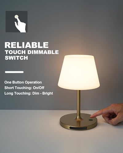 WEILAILUX Outdoor Table Lamp, Shower Lamp Waterproof (Gold, 9.6in) - Image 3
