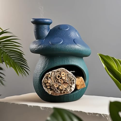 Ceramic Palo Santo Holder - Mini Chimenea Mushroom Incense Burner - Image 3