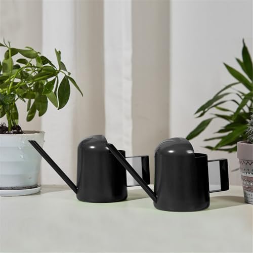 Watering Can for Indoor Plants, Small Watering Cans Sprinkling Pot for Greenhouse Garden Flower Plants, Stainless Steel Long Spout Water Can for Outdoor Watering Plants, 300ML/0.08 Gallon (Black) - Image 5