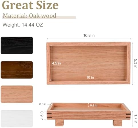Decorative Tray Farmhouse Decor Wood Soap Holder, 10.8 * 5.3 Brown - Image 5