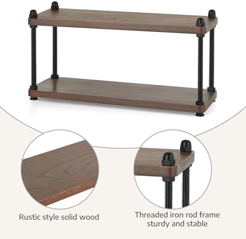 Mkono Coffee Station Organizer, 2 Tier Mug Shelf Coffee Bar Accessories - Image 6