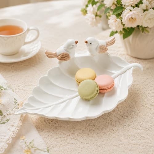 LUOZZY Ceramic Bird Leaf Trinket Dish 1Pc B2-2 - Image 5