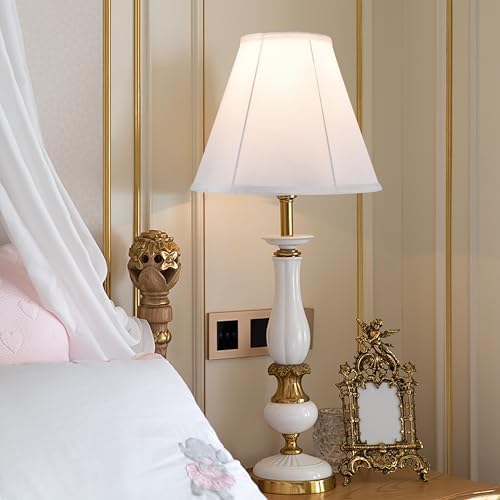 GO&SO White Bell Lamp Shades, Set of 2, 6"Top x 13"Bottom x 9.8"High - Image 7