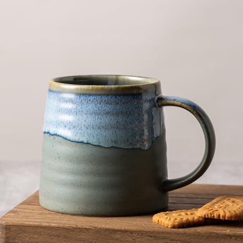 15.5oz Large Heavyweight Ceramic Mug, Reactive (Blue-Grey) - Image 4