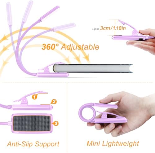 Gritin 9 LED Rechargeable Book Light for Reading in Bed - Image 5