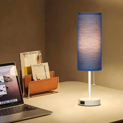 Dott Arts 18" Table Lamp for Bedroom, 3-Color Bedside Lamps with Pull Chain - Image 6