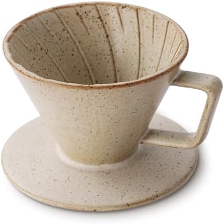 DOWAN Pour Over Coffee Maker, Non-Electric Pour Over Coffee Dripper, Manual Brew Maker, Single Cups Porcelain Slow Brewing Accessories for Gifts, Grey by DOWAN