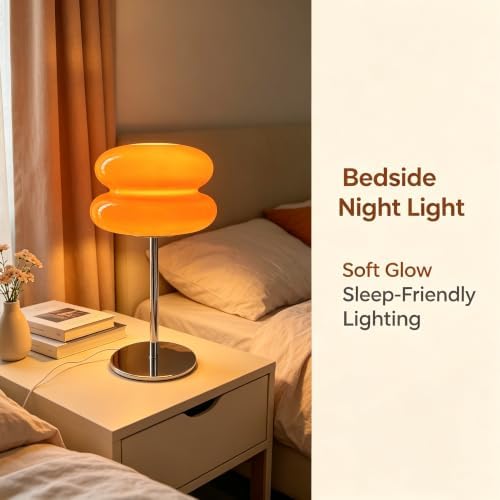 Mushroom Bedside Table Lamp, Orange - Image 5