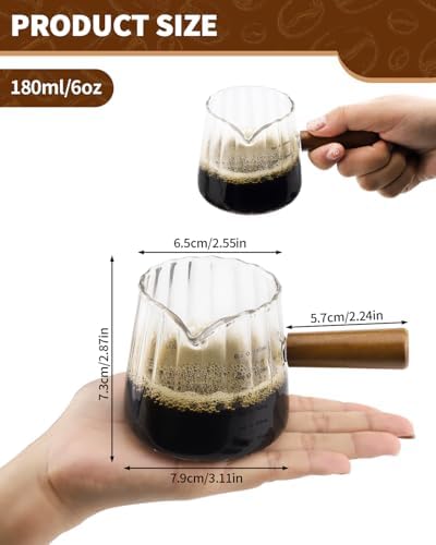2Pcs 6oz Espresso Cups, V-Spout Espresso Shot Cups, Espresso Accessories - Image 2