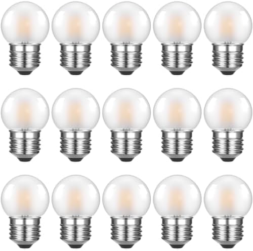 G40 Frosted 1.5w Low Wattage Light Bulbs Low Voltage Light Bulbs 15 Watt by PADMOLUDAZ