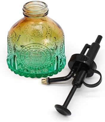 Glass Plant Mister Spray Bottle, 200ML Vintage Plant Spritzer, Succulent Watering Bottle Glass with Top Pump, Small Plants Sprayer Watering Can for Indoor Outdoor House(Brown Green) - Image 5