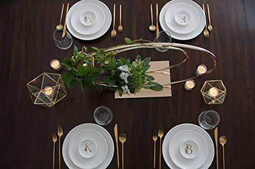 Cedar and Ink Ring Dish with Personalized W in Gold Foil & Greenery, Monogrammed Jewelry Dish, Accessories & Wedding Ring Holder, Dressing Table Tray (W) - Image 5