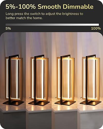 EDISHINE LED Table Lamp, Modern Bedside Lamps for Living Room, Gold - Image 3