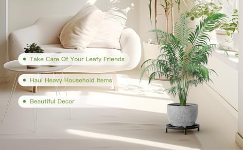 Zhongma 2 Pack 11.8" Low Plant Stand, Fully Assembled Heavy Duty Pot Riser - Image 5