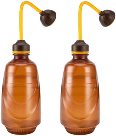 2 Pack Watering Can for Seedlings, 15oz/0.45L (Brown) by JusufuGardeningSeries