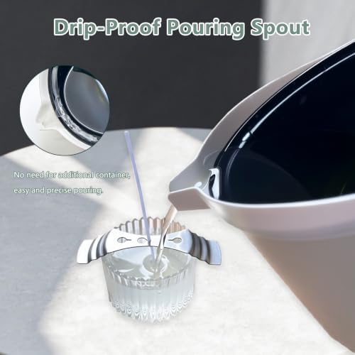 GUILOPOER Wax Melter with Pour Spout, Candle Making Kit for Adult Beginners, 1.5L Large Capacity, for Making Candles and Soaps, Kit Includes Wax Melting Pot(White) - Image 4