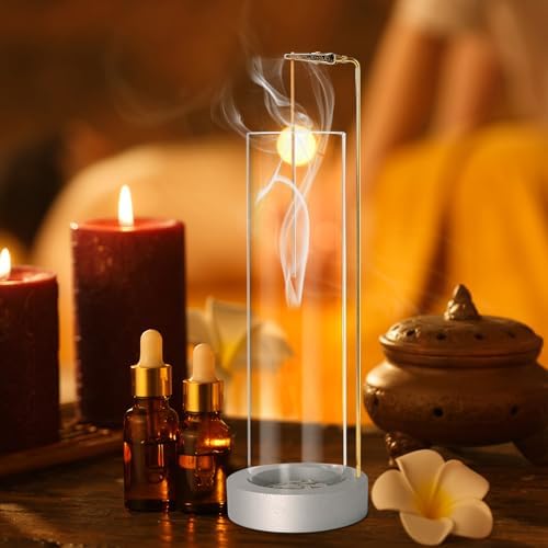 Incense Holder for Sticks, Anti-Ash Flying Incense Burner with 30 Incense Sticks, Detachable Glass Ash Catcher - Image 7